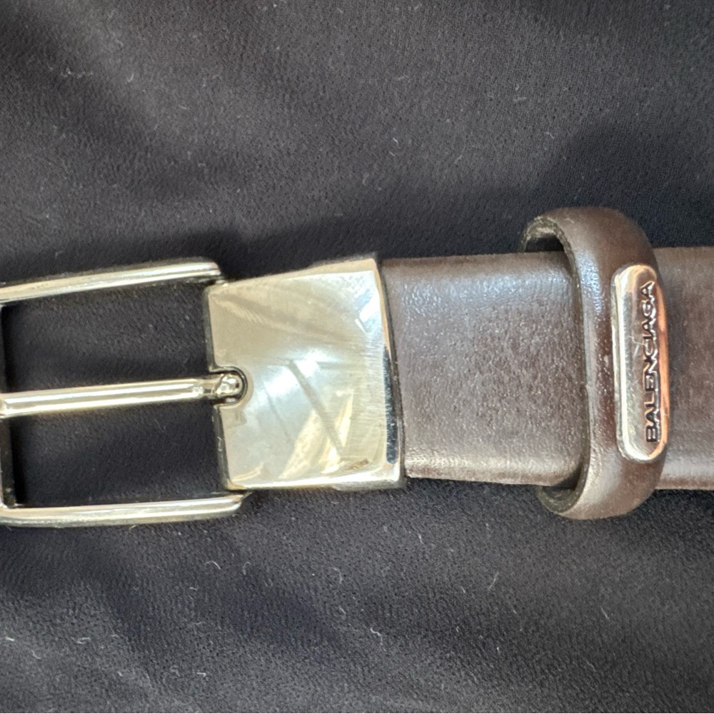 Brown Leather Balenciaga Men's belt size 40 pre owned